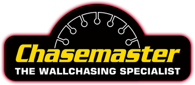 Chasemaster logo and The Wallchasing Specialists.